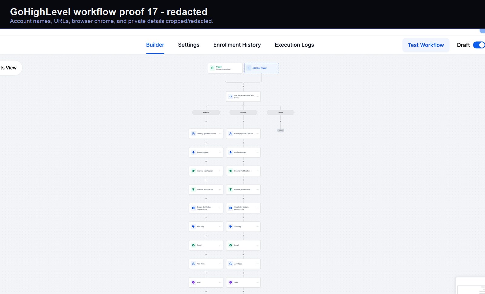 GoHighLevel workflow automation screenshot 17